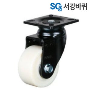 중량바퀴 PHS 75(3인치) MC나일론 고중량 설비 바퀴 캐스터 100mm 풋마스터 회전