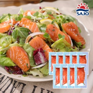 [사조씨푸드] 훈제연어 슬라이스 9팩 대용량 패키지