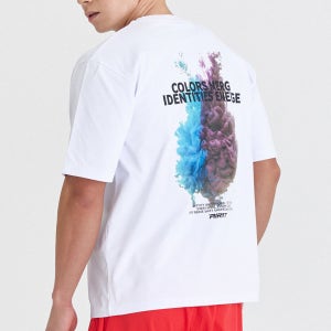 에어릿 오버핏 그래픽 반팔 티셔츠 AM1219 WH 소로나 기능성 운동복 짐웨어