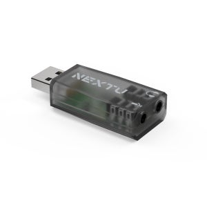 이지넷 USB-A 외장 사운드카드 3.5mm 스피커 마이크 포트 변환 NEXT-AV2305