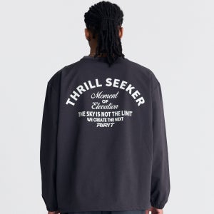 에어릿 우븐 타이포 피스테 바람막이 긴팔 티셔츠 AM1221 다크그레이