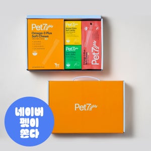 [선물세트] 펫세븐 강아지 영양 간식 영양제 오메가3 스트레스 관절 간 소프트 져키