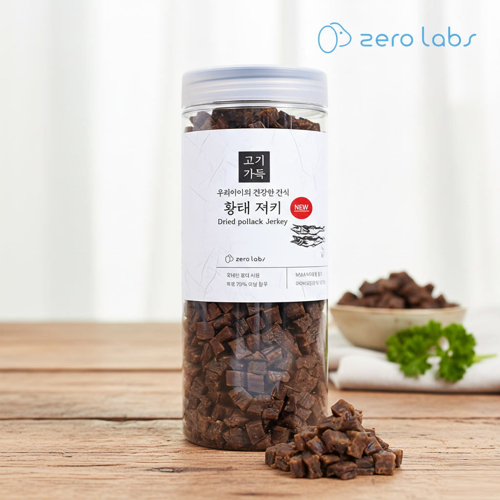 제로랩스 <b>웰니스</b> 고기가득 강아지간식 애견간식 황태, 1kg, 1개