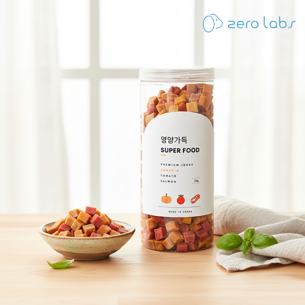 제로랩스 <b>웰니스</b> 영양가득 져키 대용량 강아지간식 애견간식 호박+토마토+연어, 1kg, 1개