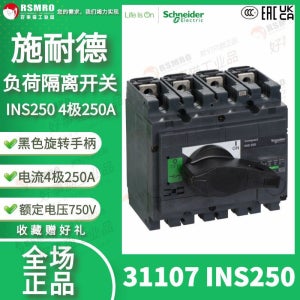 INS250 31107 Schneider Schneider 부하 절연 스위치 ComPacT INS 4 극 250A