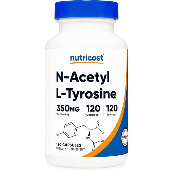 NutriCOS 코스t N아세틸 L<b>타이로신</b>NALT 350mg 120캡슐 글루텐 프리 3004598