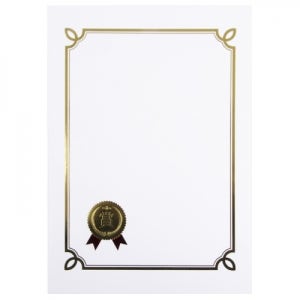 드림디포 금박상장용지A4(리본 상 )10장입X10팩 1속