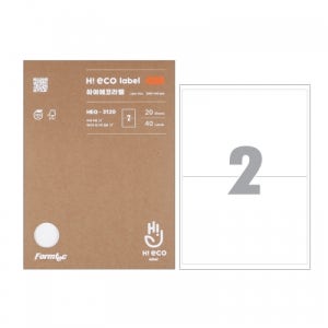 폼텍 하이에코라벨 HEQ-3120(20매 2칸) 1권