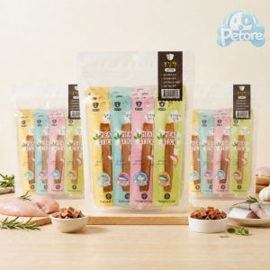 [추가20p] 네츄럴코어 미트스틱 강아지 고기 육포간식 혼합, 7g, 60개
