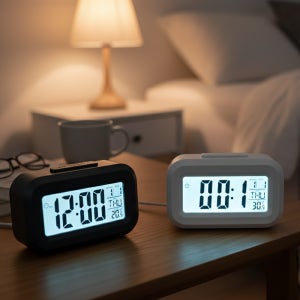 더올데이즈 LED 꿀잠 알람 시계 디지털 무소음 온도 습도 멀티 탁상 타이머
