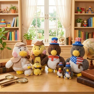 신사 펭키와 명탐정 덕키 귀여운 오리인형 펭귄인형