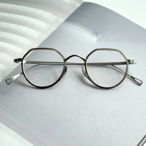 가메만넨 KMN1231 TSLG 실버 골드 다각형 티타늄 고도수 안경테