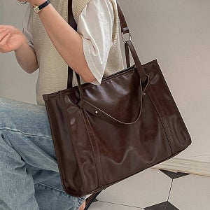 [데일리템] 유광 스퀘어 빈티지 y2k 숄더백 직장인 가방 아이패드 수납 가방