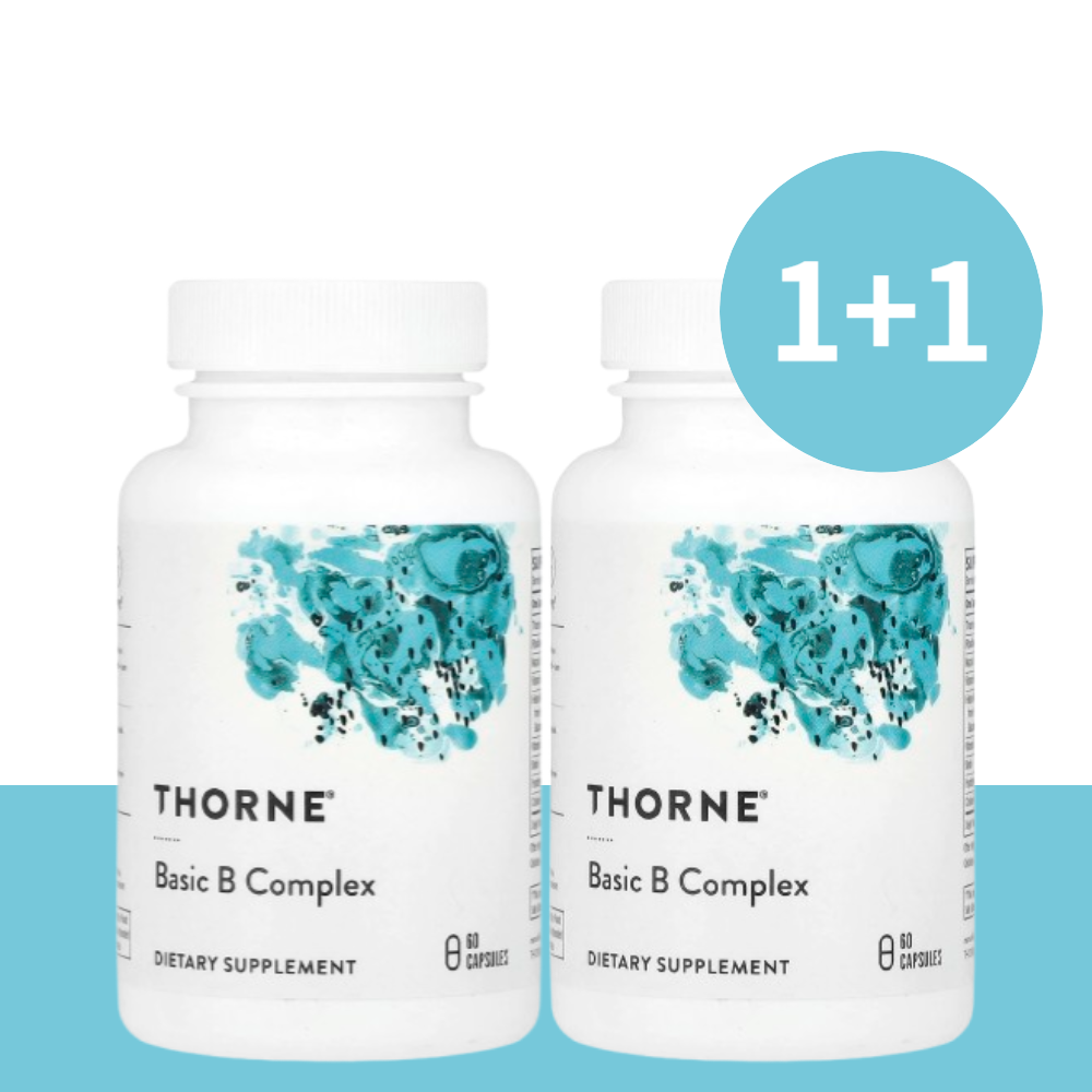 쏜 <b>베이직 B 컴플렉스</b> 기본 비타민 B 복합체 캡슐 60정 (2개)