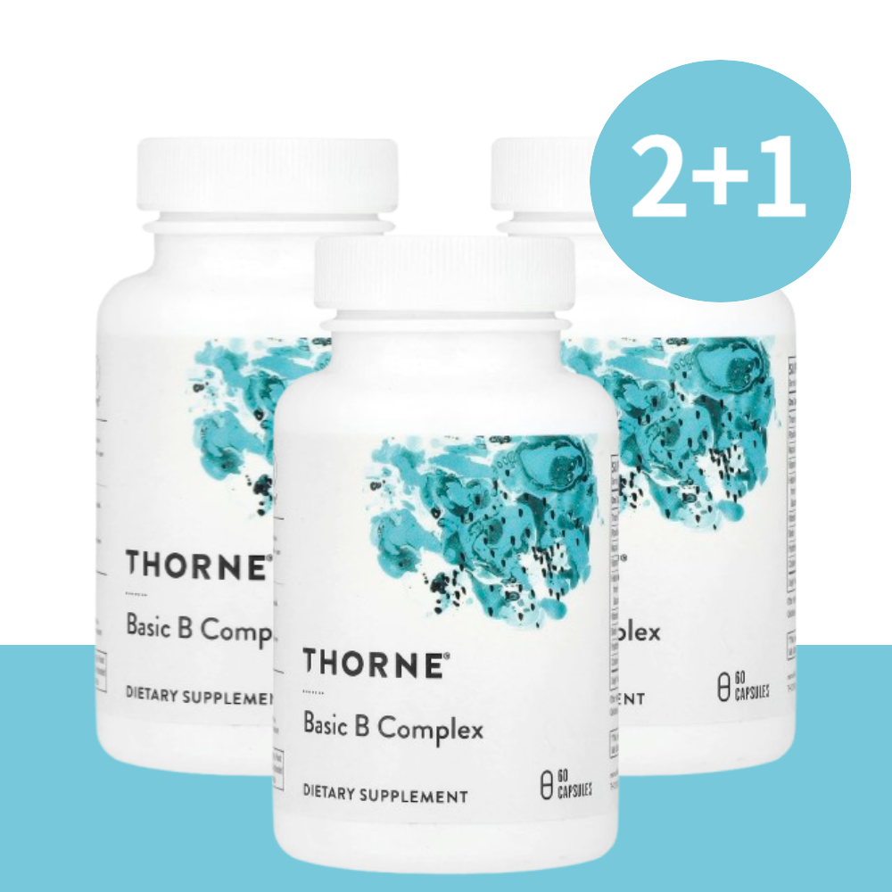 쏜 <b>베이직 B 컴플렉스</b> 기본 비타민 B 복합체 캡슐 60정 (3개)