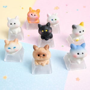 미니캣 고양이 포인트 키캡 체리MX 아티산 귀여운 길냥이 기계식 키보드 앱코 독거미 한무무
