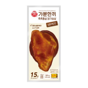 오뚜기 가뿐한끼 촉촉통살 닭가슴살 숯불바베큐맛, 100g, 1개