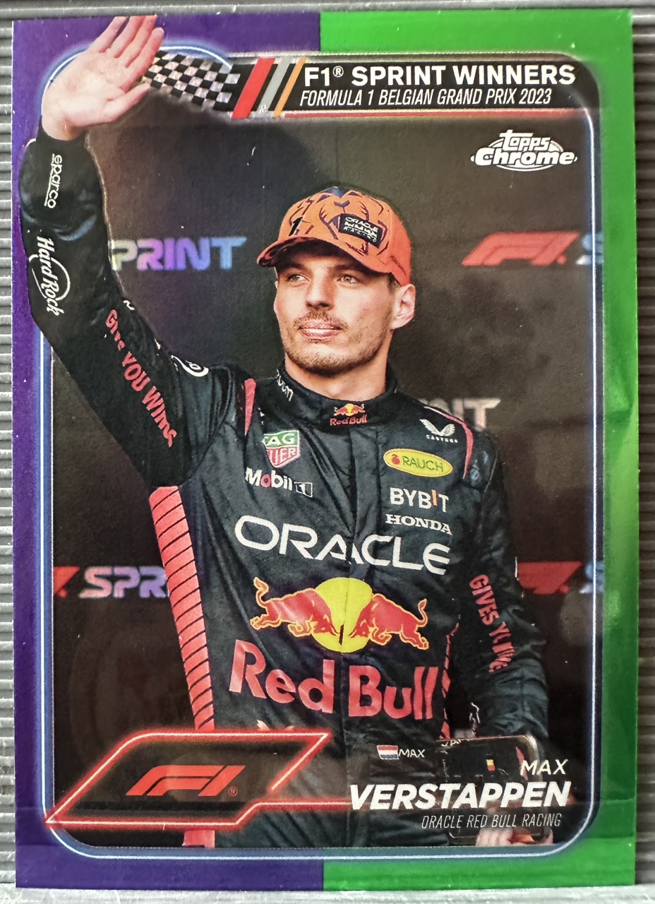 2024 F1 막스 베르스타펜 퍼플그린 TOPPS CHROME 카드 탑스 크롬