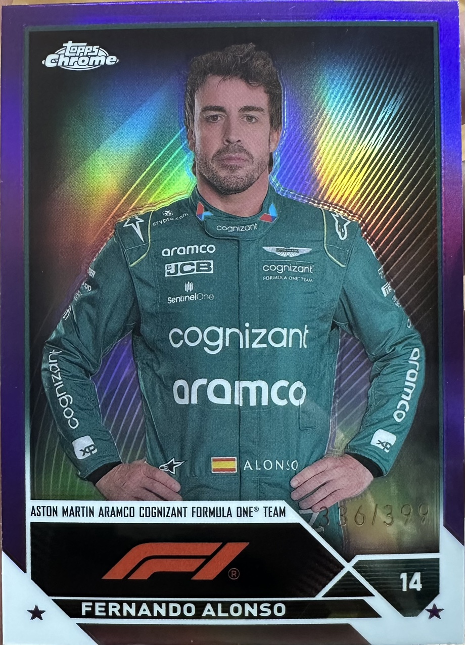 2023 F1 페르난도 알론소 336/399 TOPPS CHROME 카드 탑스 크롬