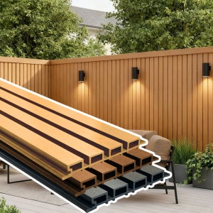 합성목재 테라스 가림막 담장 울타리 가리개 휀스 27Tx219x2900