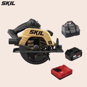 스킬 충전 원형톱 골드에디션 20V 184mm 배터리1개 가방포함 세트
