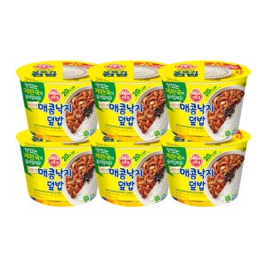 오뚜기 컵밥 매콤낙지덮밥+즉석 계란국 285g, 6개