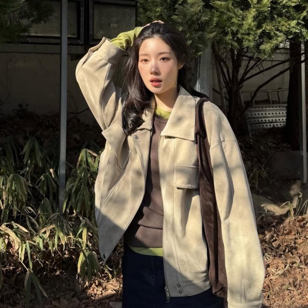 [온앤온] 스웨이드 봄버 점퍼 NEL6XM801_97