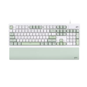지클릭커 오피스프로 OPP104K 유선 풀윤활 무소음 방수 키보드 인체공학 팜레스트 세트 Greenwich