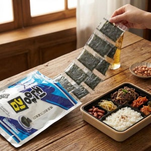 진양 줄줄이 급식용 안주김 80g (1봉 4매 80개입) 미니 도시락김