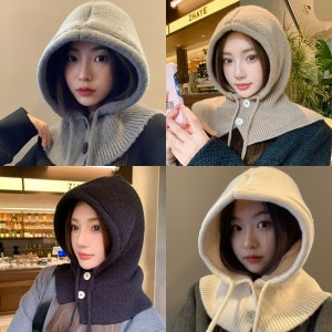 바라클라바 니트 후드목도리 넥워머 모자 겨울 보온 머플러 남녀공용