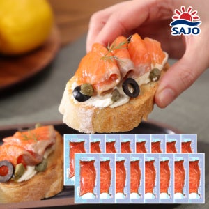 [사조씨푸드] 훈제연어 슬라이스 16팩 대용량 패키지