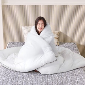 빨아쓰는 인체감지 전기 탄소매트 침대 매트리스 커버 전기요 그레이 퀸 더블 싱글