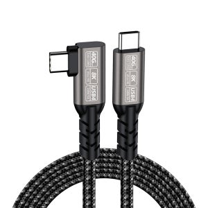 Ytek YT-USB4-200A USB4 케이블 2M 꺽임형 40Gpbs 240W C To C 충전 데이터 영상