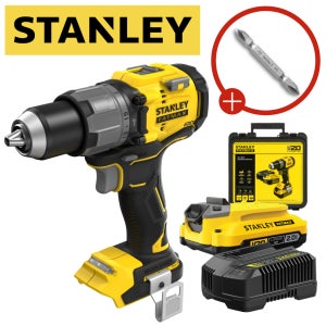 스탠리 20V 전동 충전 무선 해머 햄머 드릴 드라이버 SBD726D1 2A 배터리 세트