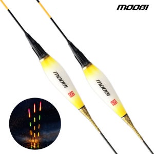 무비 옐로우 다점등 LED 36점등 저부력 전자찌 0.85g 60cm 사선 중통 외통 빨찌