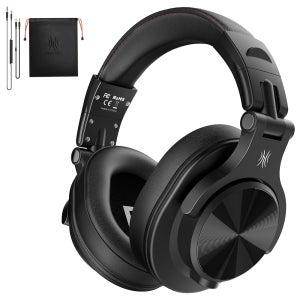 원오디오 A71 모니터링 헤드폰 오버이어 밀폐형 듀얼잭 DJ 유선 헤드셋 블랙