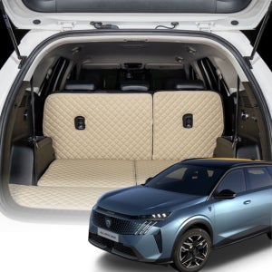 카새로이 푸조 3세대 올 뉴 5008 오염방지 가죽 퀄팅 오염방지 차박 트렁크 등받이 매트