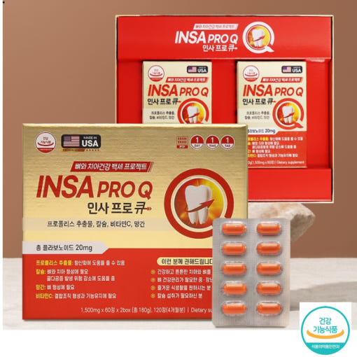 인사<b>프로</b>큐 4개월분 120정 플라보노이드 20mg 20ml, 2개