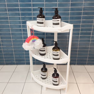 욕실 선반 화장실 선반 무타공 코너 정리 수납 수건 정리대 3단 삼각