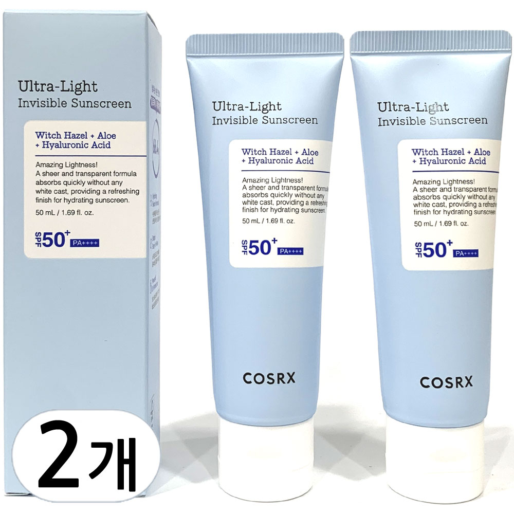 코스알엑스 울트라 라이트 인비저블 선스크린 50ml 2개(1+1)