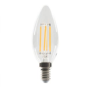 루미앤홈 씨티 LED 투명 에디슨 촛대구 촛불전구 샹들리에 필라민트전구 E14 3W