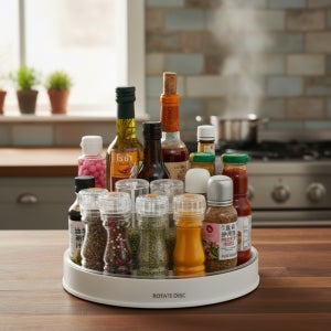원형 회전 트레이 양념통 화장품 정리대