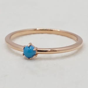 14k 터키석 데일리 탄생석 레이어드반지