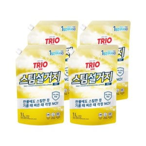 트리오 스팀설거지 레몬 1L파우치 1L, 4개
