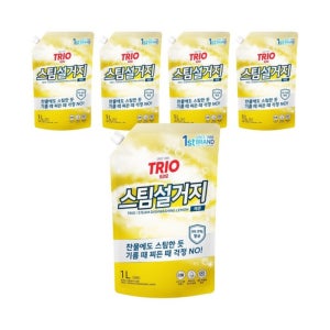 트리오 스팀설거지 레몬 1L파우치 1L, 5개