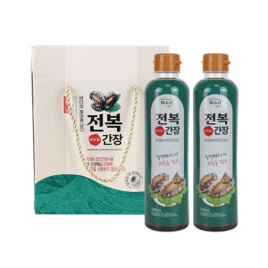 웰크리 전복간장 500ml 2개입 만능 맛간장 답례품 선물세트 양조간장 미역국 어묵탕 소스