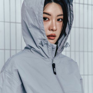 [아테즈] AERO 테크 후드 윈드 브레이커 자켓 그레이