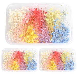 수공예 DIY용 꽃세트 파스텔 무지개안개꽃 3개입