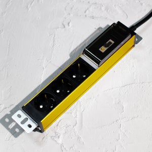 국산 LED 알루미늄 고용량 멀티탭 서버탭 과부하 누전차단 골드 3구, 10m, 1개