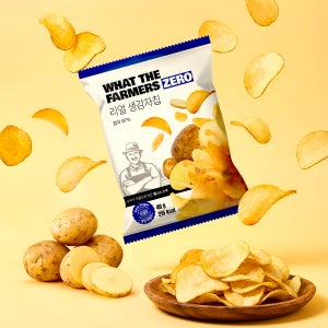 왓더파머스 제로 첨가물 ZERO설탕 저당과자 건강간식 리얼 생감자칩 12봉